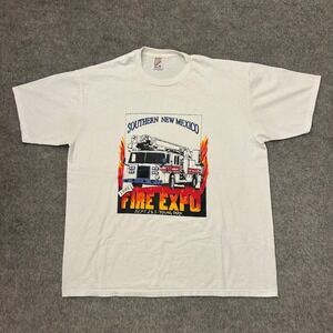 Vintage 90s Jerzees New Mexico Fire Expo 1995 T Shirt Adult XL